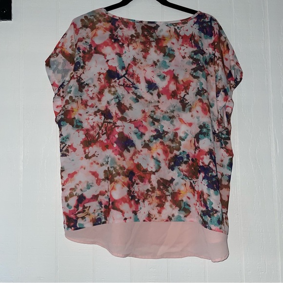 a.n.a. a new approach Multicolored Blouse women’s size X-Large floral top sheer - Picture 7 of 8